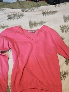 Zara Pink V-Neck Sweater